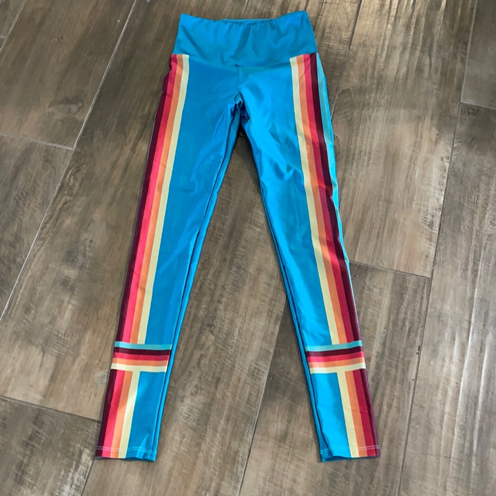 Gold sheep SMALL LEGGING, teal blue color